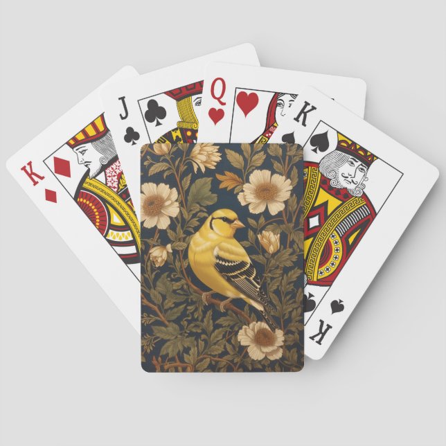 Jeu De Cartes Élégant Goldfinch américain (dos)