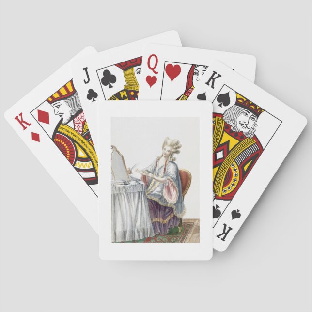 Jeu De Cartes Elegant Lady at her Dressing Table, plate from 'Ga (dos)