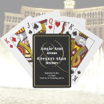 Jeu De Cartes Elégant Las Vegas Casino Black Gold Minimal<br><div class="desc">Cet ensemble de cartes à jouer sera une faveur parfaite pour un mariage de casino,  anniversaire ou cérémonie de renouvellement de voeux</div>