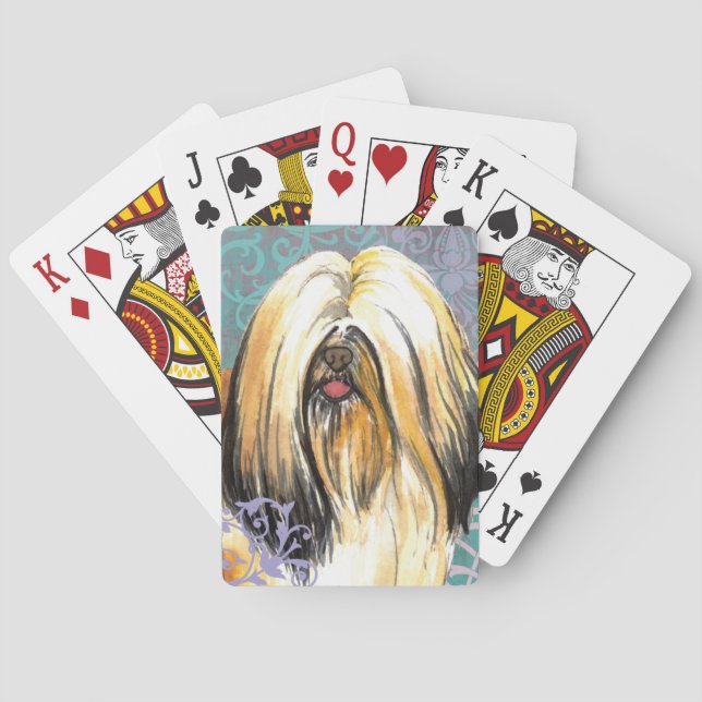 Jeu De Cartes Élégant Lhasa Apso (dos)