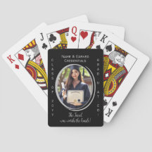 Elégant moderne, Fun Black, Silver Graduation Phot