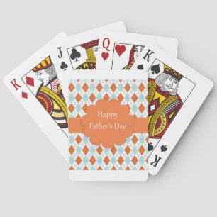Jeu De Cartes Élégant Motif de Jacquard orange papa