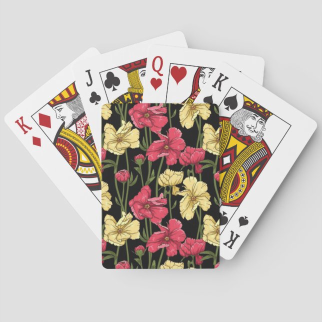 Jeu De Cartes Élégant motif floral 2 (dos)