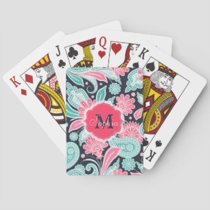 Jeu De Cartes Elégant motif floral paisley tendance