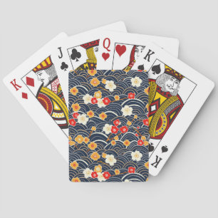 Jeu De Cartes Élégant Motif sans couture en fleur de cerisier (1