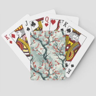 Jeu De Cartes Élégant Motif sans couture en fleur de cerisier (7