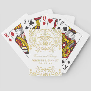 Jeu De Cartes Élégant or Vintage Mariage glamour