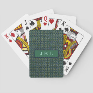 Jeu De Cartes Élégant Oxford Tweed Monogramme