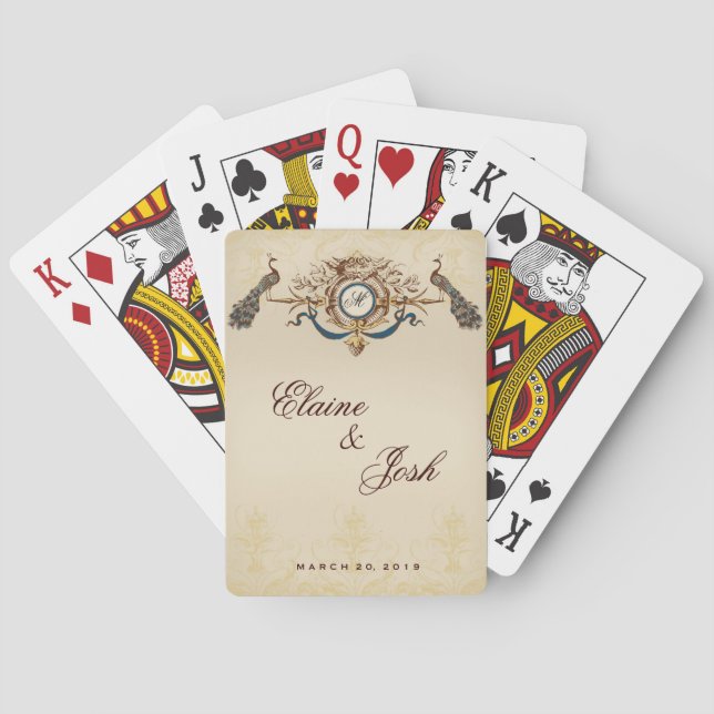 Jeu De Cartes Elégant Peacocks (dos)