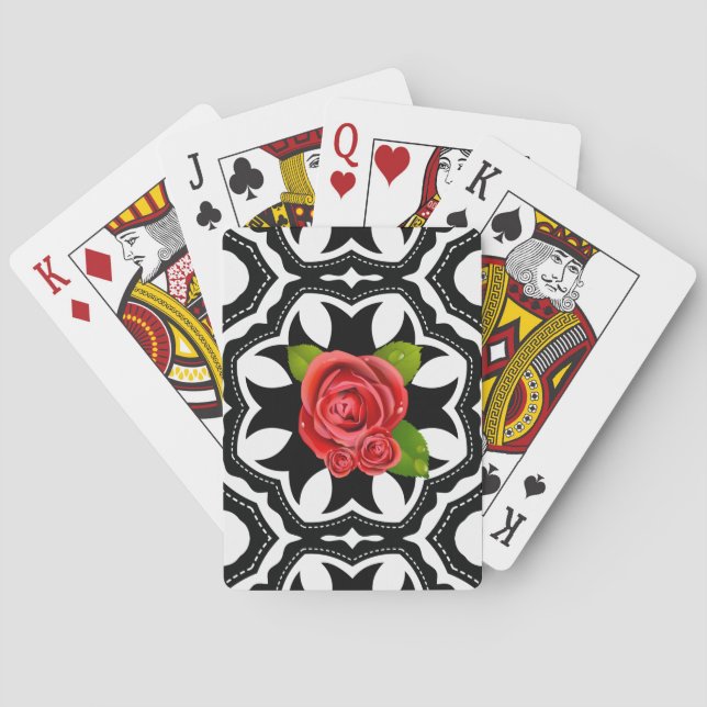 Jeu De Cartes Élégant stylé romantique Floral moderne Motif (dos)