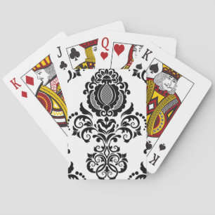 Jeu De Cartes Elégant Vintage Damask Texture sans joint