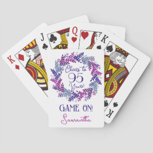 Jeu De Cartes Elégant violet encourage à 95 ans fête d'anniversa