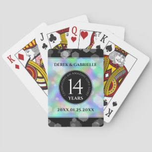 Jeu De Cartes Élégante 14ème anniversaire du Mariage Opal