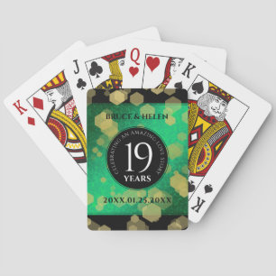 Jeu De Cartes Élégante 19e anniversaire du Mariage de Jade