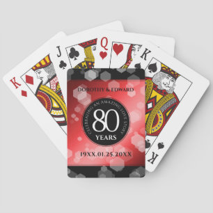 Jeu De Cartes Elégante 80ème anniversaire du Mariage de Ruby