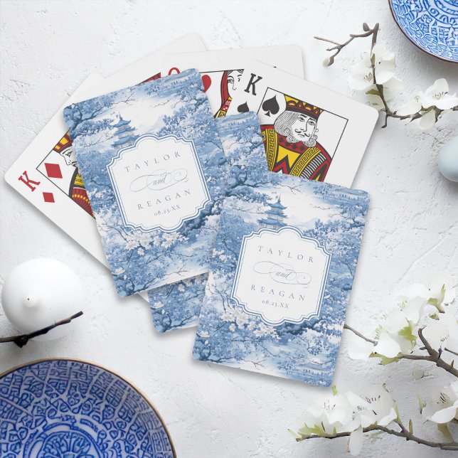 Jeu De Cartes Élégante Chinoiserie Mariage Favor ID1094 (Créateur téléchargé)