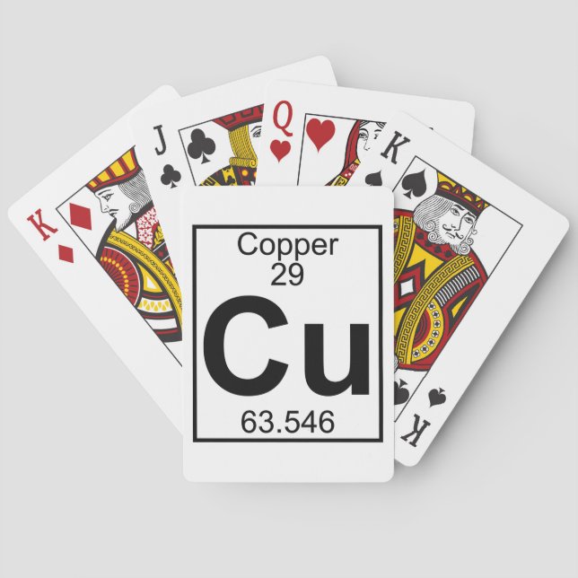 Jeu De Cartes Élément 029 - Cu - cuivre (plein) (dos)