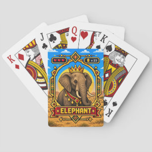 Jeu De Cartes Élément Rétro 8-Bit en Pixel Art