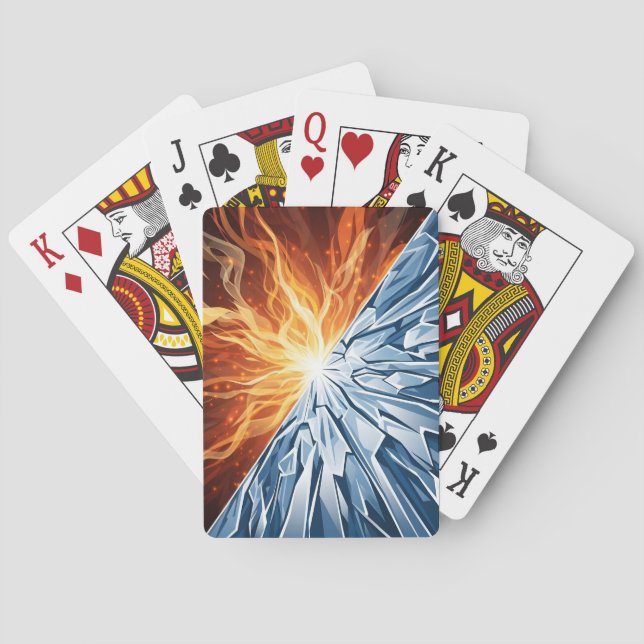 Jeu De Cartes Élémentaire de feu et de glace dynamique  (dos)