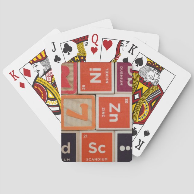 Jeu De Cartes Éléments périodiques Science du zinc (dos)