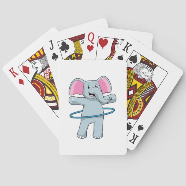 Jeu De Cartes Éléphant à la forme avec pneus de fitness (dos)