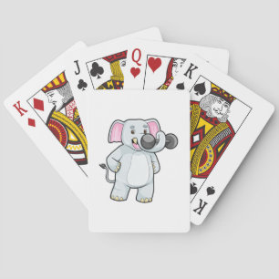 Jeu De Cartes Elephant à Strenght entraînement avec Dumbbell