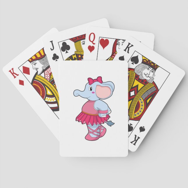 Jeu De Cartes Eléphant au Ballet avec jupe (dos)