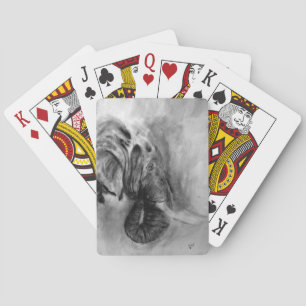 Jeu De Cartes éléphant au charbon jouant aux cartes
