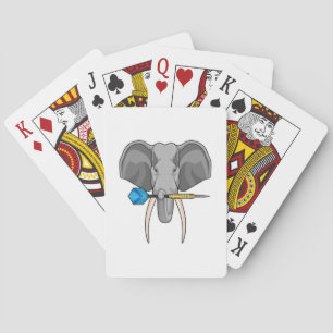 Jeu De Cartes Eléphant aux fléchettes avec fléchette