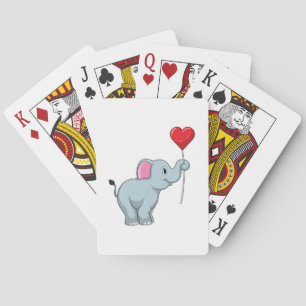 Jeu De Cartes Eléphant avec ballon cardiaque