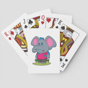 Jeu De Cartes Elephant comme randonneur avec sac à dos