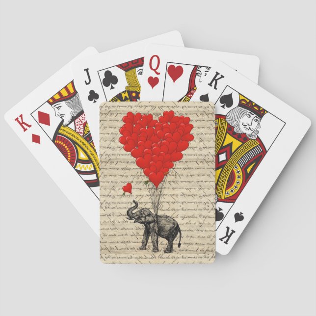 Jeu De Cartes Éléphant et ballons cardiaques (dos)