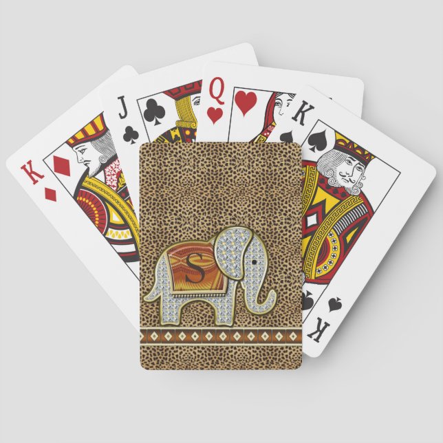 Jeu De Cartes Elephant Walk Monogram Cheetah ID390 (dos)