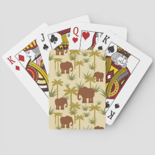 Jeu De Cartes Eléphants Et Palmiers En Camouflage