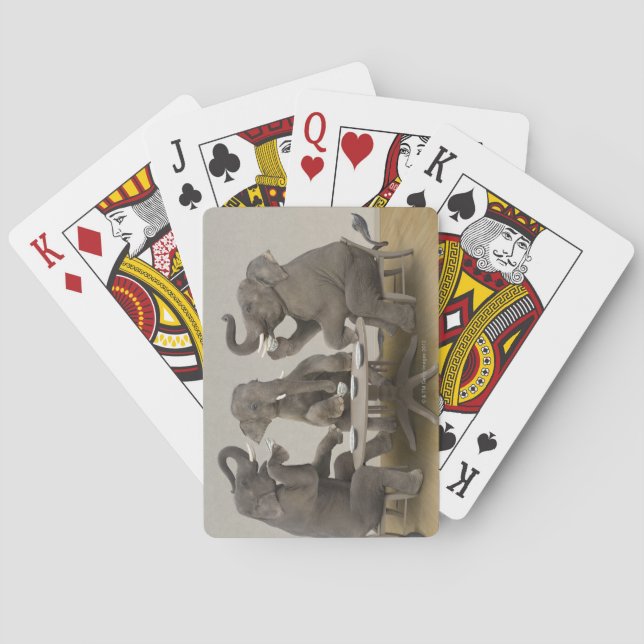 Jeu De Cartes Éléphants prenant le thé (dos)