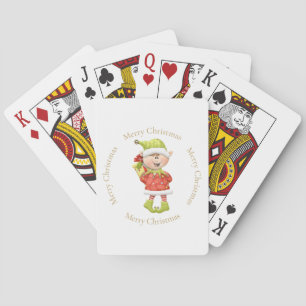 Jeu De Cartes Elfe de Noël avec présent