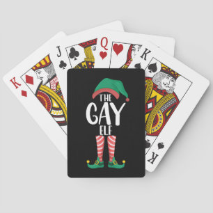 Jeu De Cartes Elfe Gay LGTBQ Tenue de Noël de Famille Assortie
