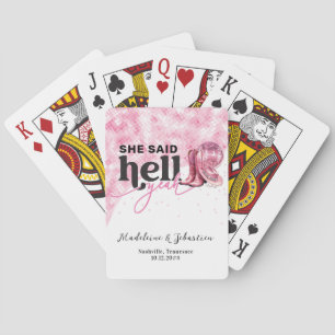 Jeu De Cartes Elle a dit Hell Yeah Rose Chapeau de Western Maria