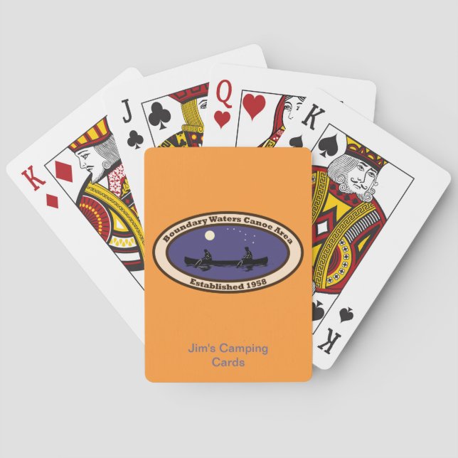 Jeu De Cartes Emblème BWCA avec canoëistes (dos)