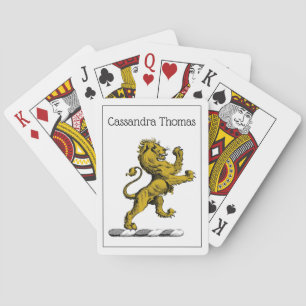 Jeu De Cartes Emblème C de crête permanente de lion héraldique