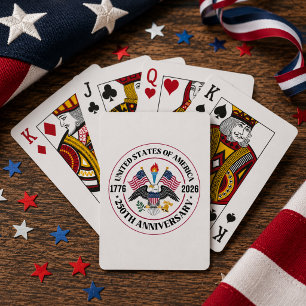 Jeu De Cartes Emblème de l'aigle patriotique pour le 250e annive