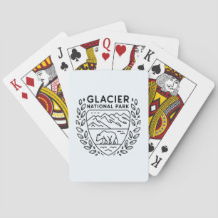 Jeu De Cartes Emblème de l'ours du parc national des Glaciers