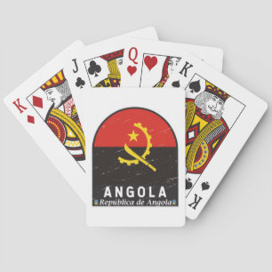 Jeu De Cartes Emblème du drapeau angolais Vintage