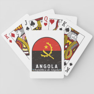 Jeu De Cartes Emblème du drapeau angolais Vintage