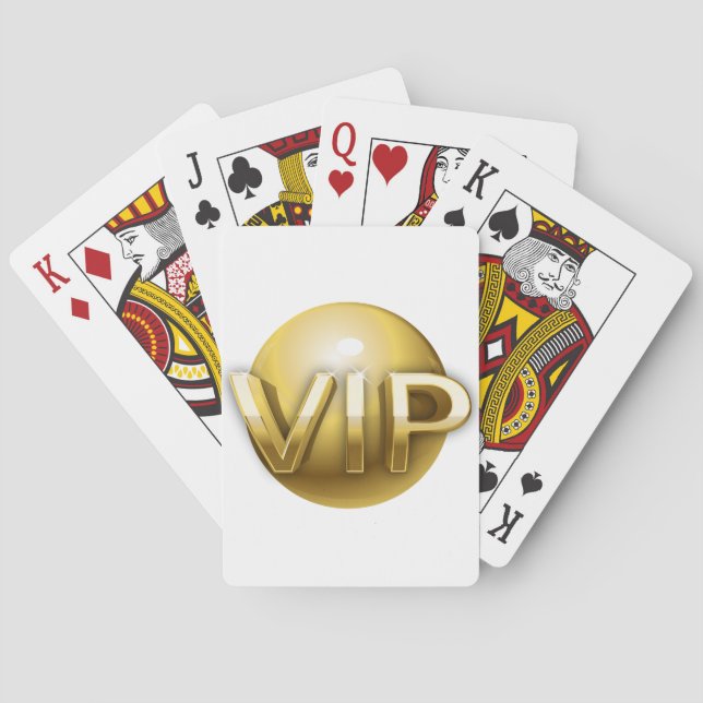 Jeu De Cartes Emblème VIP Or 3D Luxe (dos)