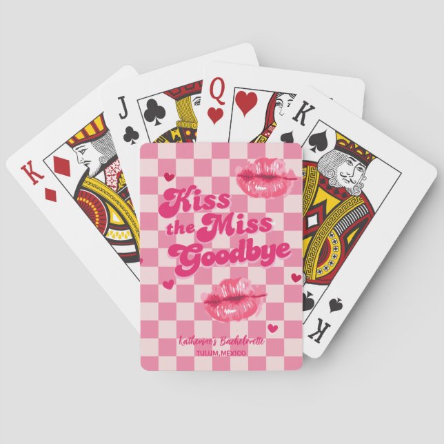 Jeu De Cartes Embrasser la miss au revoir voyage de filles enter (dos)