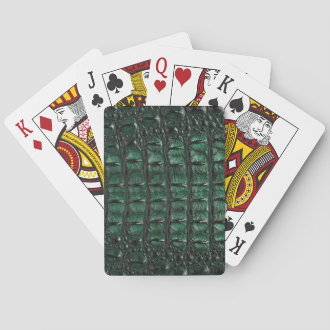 Jeu De Cartes Emerald Crocodile Leather Luxury Exotic  Skin (dos)