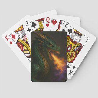 Jeu De Cartes Emerald Green Dragon Respiration Fire