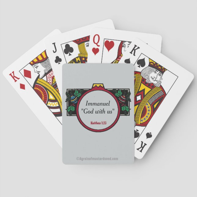 Jeu De Cartes Emmanuel Dieu avec nous Noël (dos)