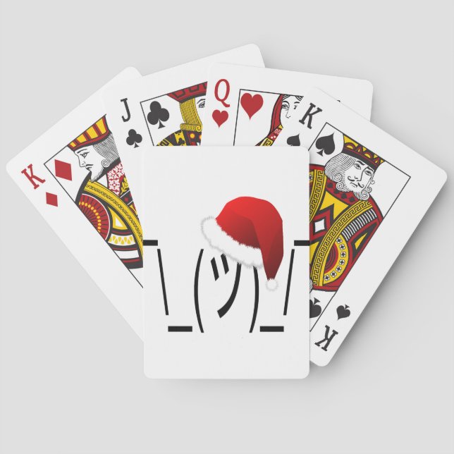 Jeu De Cartes emoji de shrug de noël (dos)